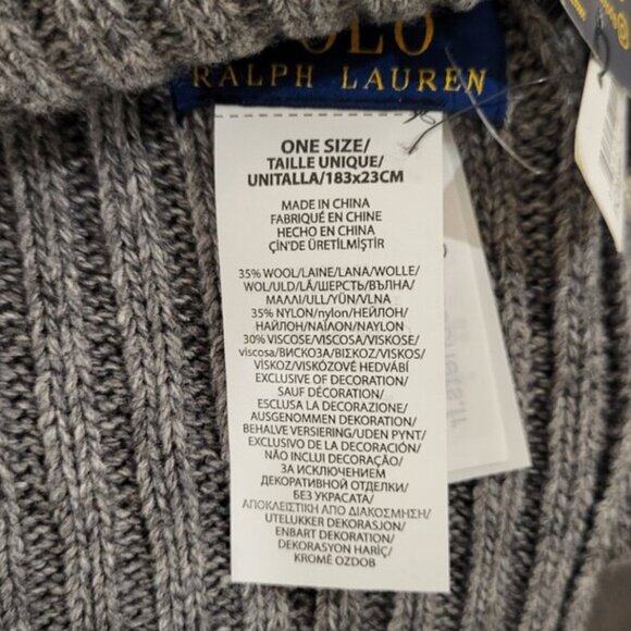 Polo Ralph Lauren Men's Two Piece Hat and Scarf Set - Picture 3 of 3